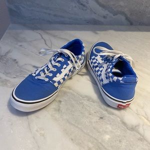 Royal blue and checkered kids size 6.0 vans